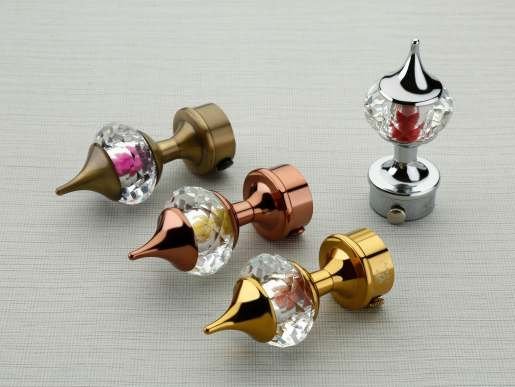 6001 crystal curtain bracket finials
